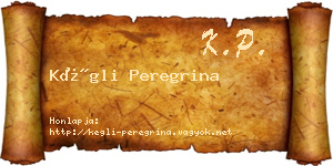 Kégli Peregrina névjegykártya